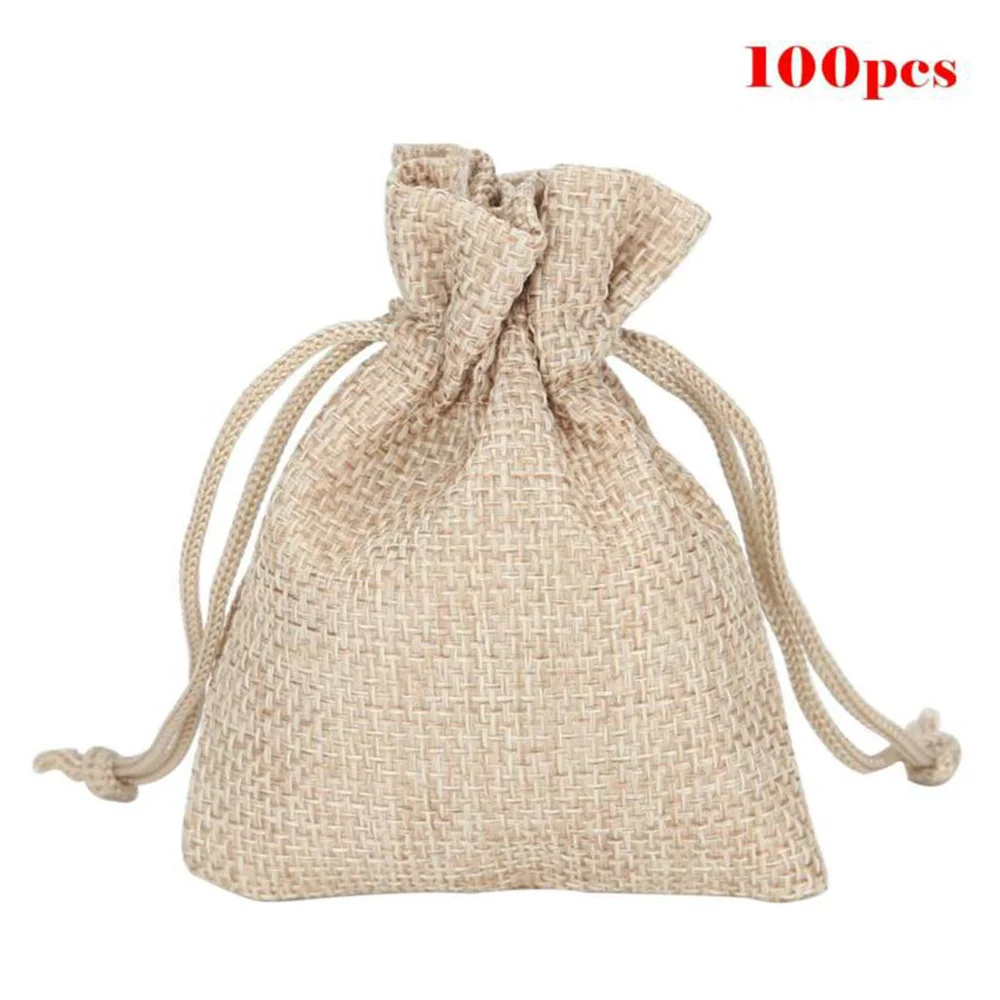 

Small Burlap Linen Jute Sack Jewelry Pouch Drawstring Wedding Gift Mini Bags Christmas Gift Jewelry Hessian Sack Pouches Packing