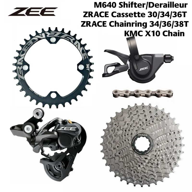 Shimano ZEE M640 10 s скоростей Groupset задний переключатель + триггерный передач zracing 11-34T 11-36T