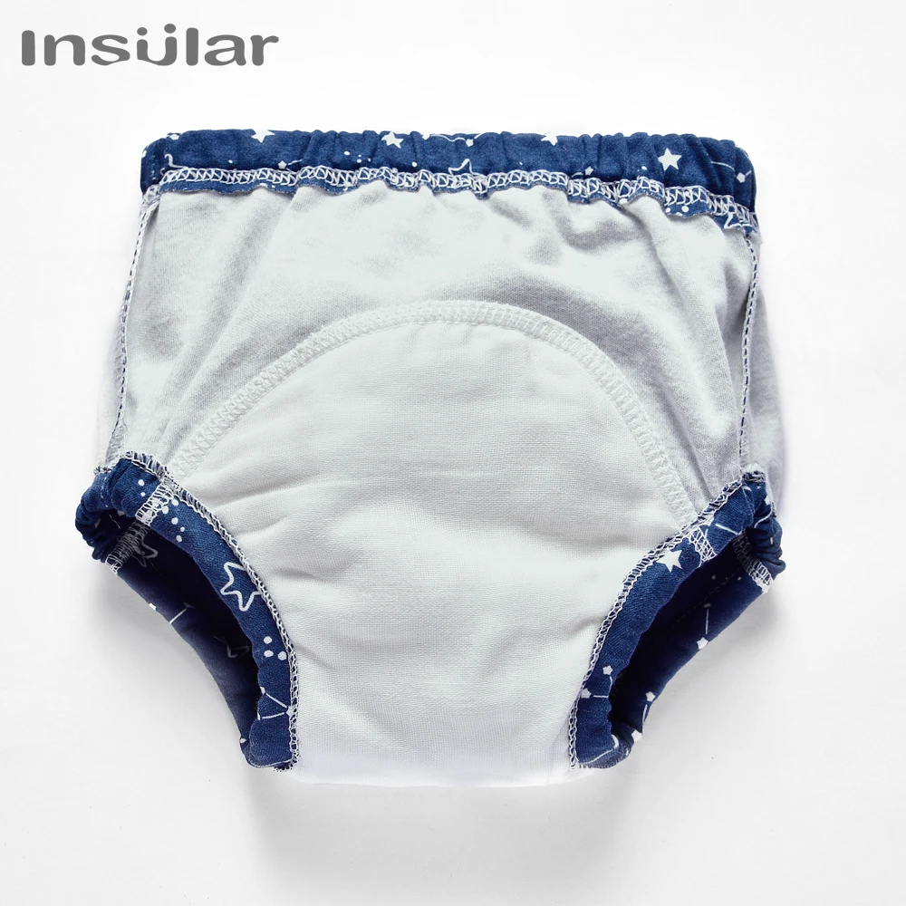 Insular-pantalones de entrenamiento de verano para beb&eacute;, pa&ntilde;al impermeable para beb&eacute;, ropa interior de aprendizaje para ni&ntilde;o, bolsillo para orina, 2 unids/caja-3