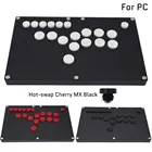 B1-PC-B ультратонкий, все кнопки, стиль Hitbox, аркадный джойстик, трость, USB, горячая замена, черная матовая панель вишневого цвета