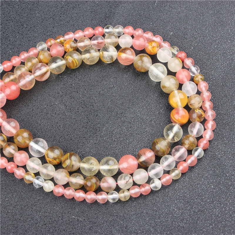 

Wholesale Color watermelon NaturalRoundBeadsLooseBeads4/6/8/10/12MMSuitableForJewelryMakingDIYBraceletNecklace