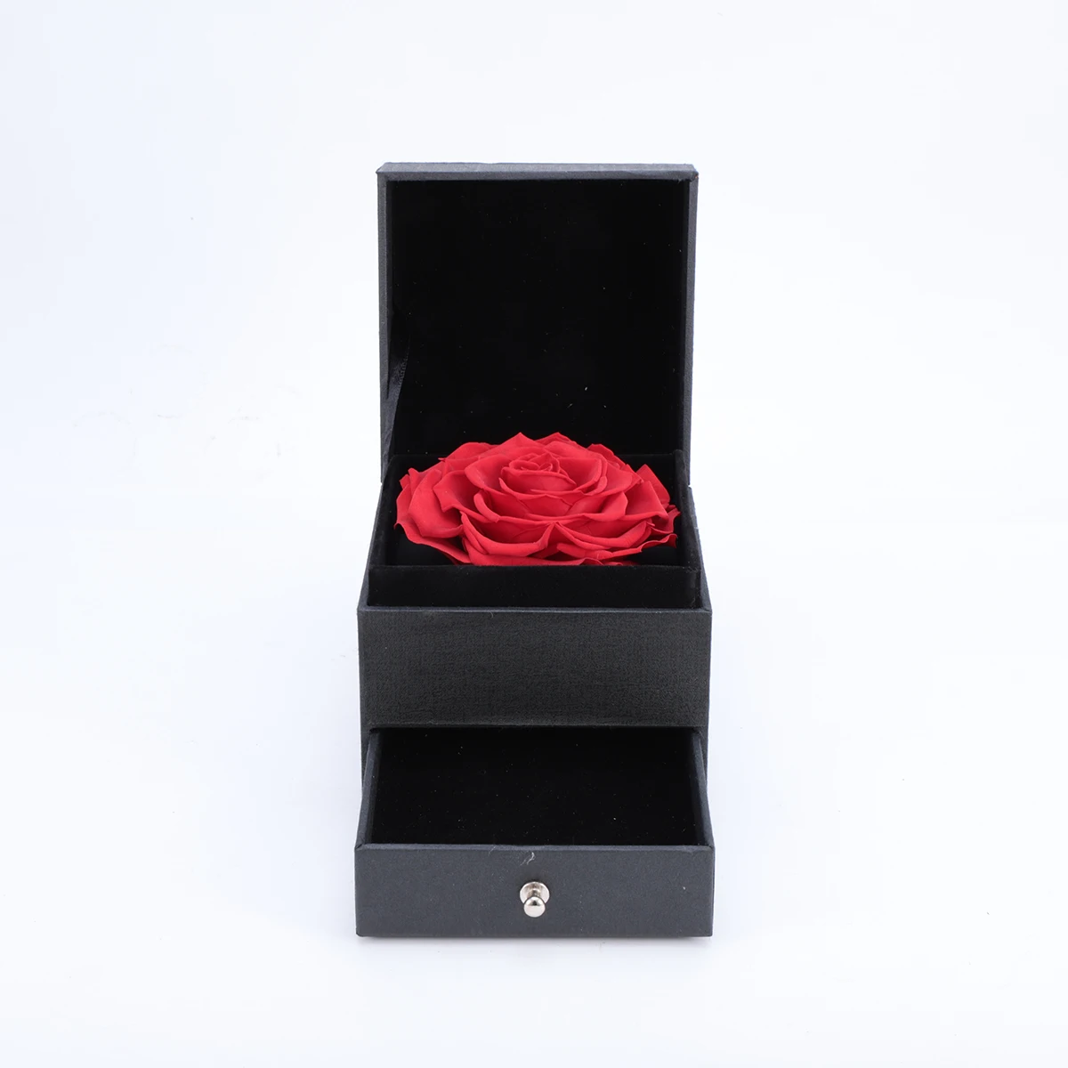 

Handmade Preserved Roses Forever Flowers Real Rose in Gift Box Elegant Romantic Gifts with Jewry Box Drawer Container D30