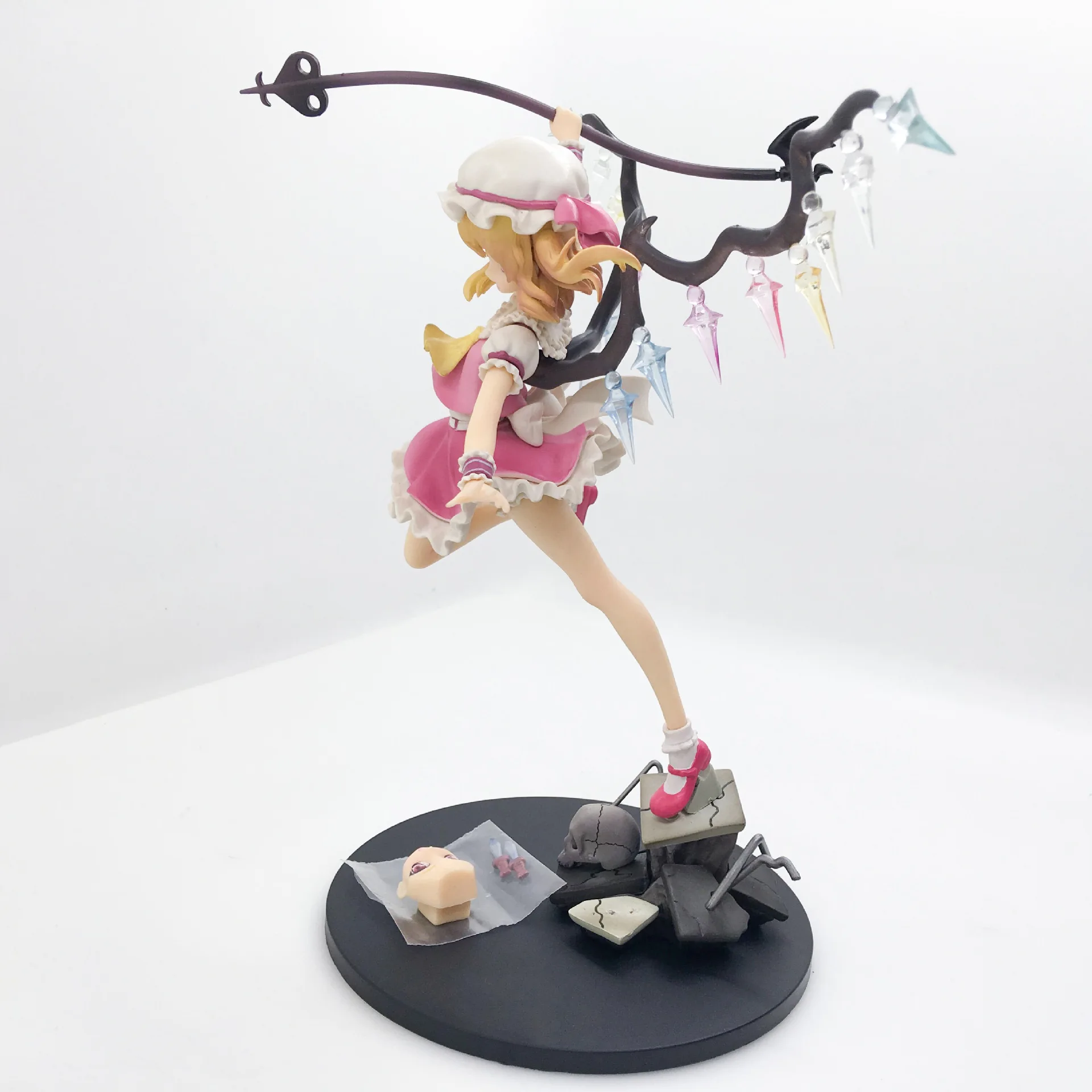 23 см японское аниме TouHou Project Flandre алое платье ПВХ фигурка модель коллекционные