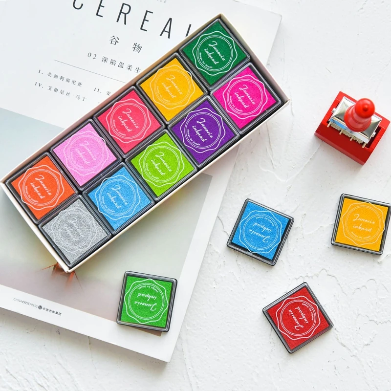 Чернила для рукоделия 20 цветов мерный пигмент скрапбукинг набор чернильных