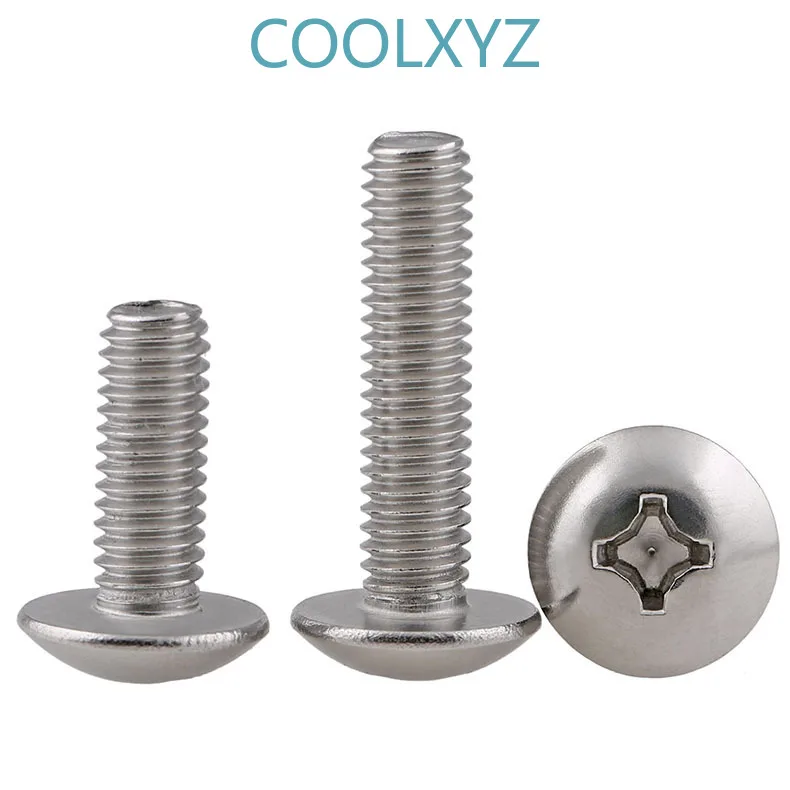 304 Stainless Steel Philip's Truss Head Machine Screw TM Cross Large Pan Bolts Groove Mushroom Long 2PCS | Обустройство дома