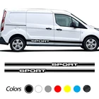 Автомобильные Боковые двери спортивные полосы наклейки для Ford Transit Custom Side Racing SWB LWB наклейки аксессуары для автомобиля 2 шт.