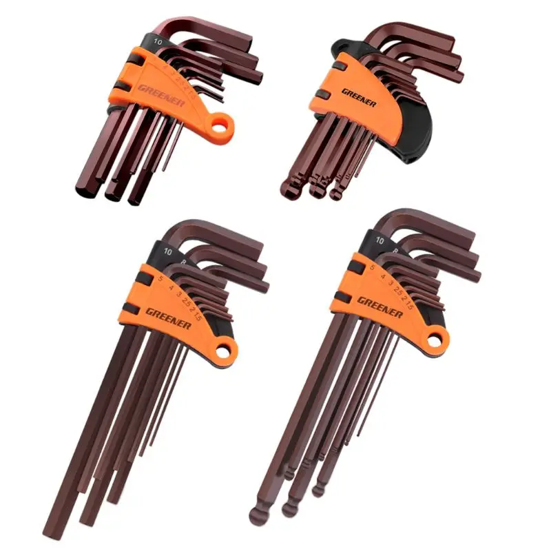 

9pcs 1.5-10mm Hexagon Allen Key Wrench Tools Spanner Screwdriver Set Flat Ball