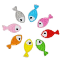 1pcs fish badges patches for kids clothing iron embroidered patch applique iron sew on patch sewing accessories for diy clothes