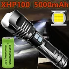 Фонарик XHP100 светодиодный 9 ядер, перезаряжаемый тактический фонарь XHP50 с аккумулятором 5000, 18650 мАч