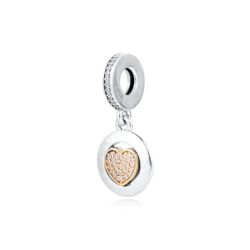 

DIY Fits for Pandora Charms Bracelets 100% 925 Sterling-Silver-Jewelry Signature Heart Beads Free Shipping