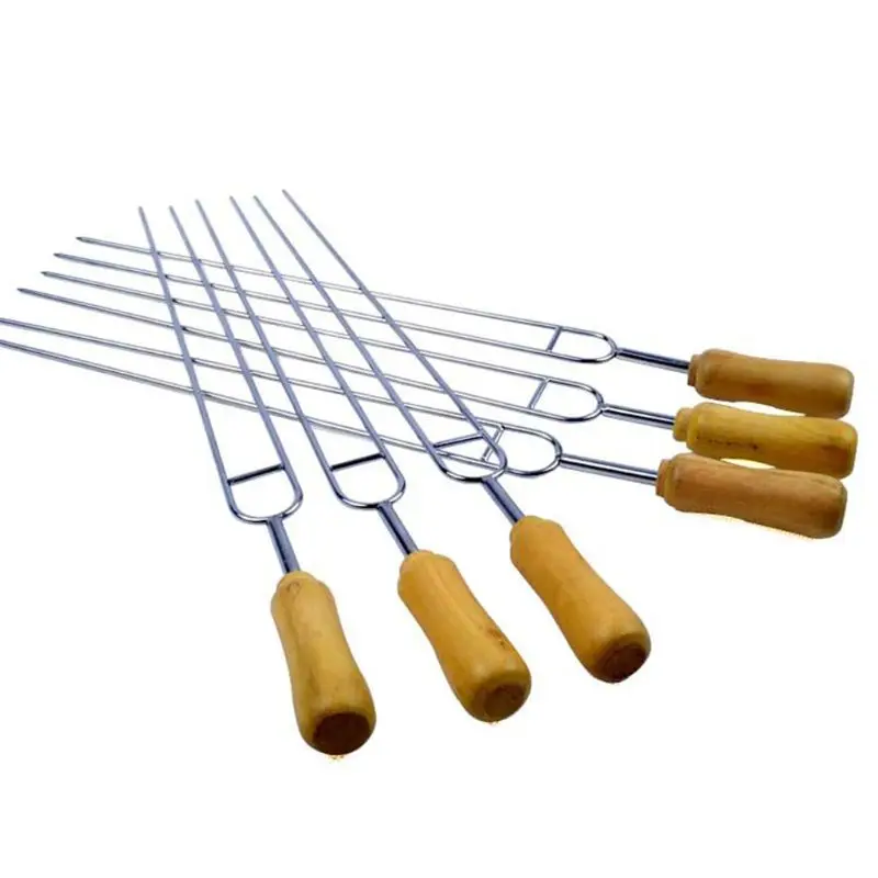 

6pcs Stainless Steel U-Shaped Barbecue Brazing Fork Needle BBQ Grilling Skewers