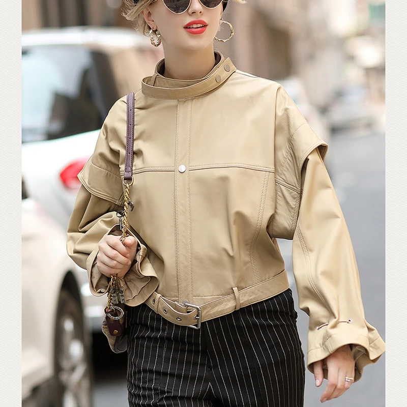 Женские пальто из 100% натуральной кожи 2019 модные женские Куртки овчины с длинным