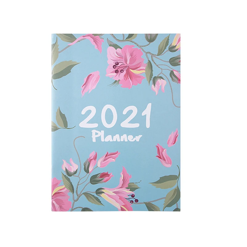 

2021 Weekly Planner Notebook Writing Agenda Vinyl Cover Choose Color Size A4 1PC