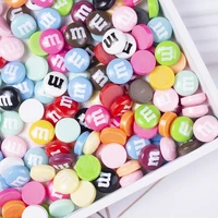 20pcs color love heart sweets flatback planar resin diy craft supplies phone shell decor material hair accessories arts