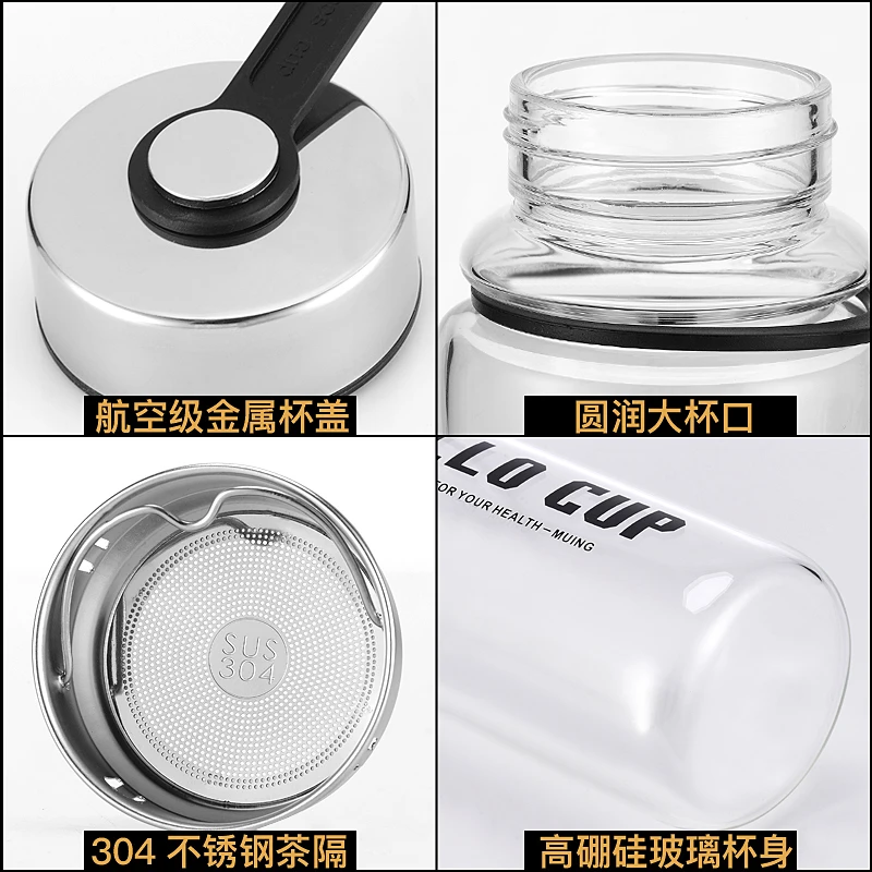 Светильник Кая бутылка для воды стеклянная здорового спорта путешествий