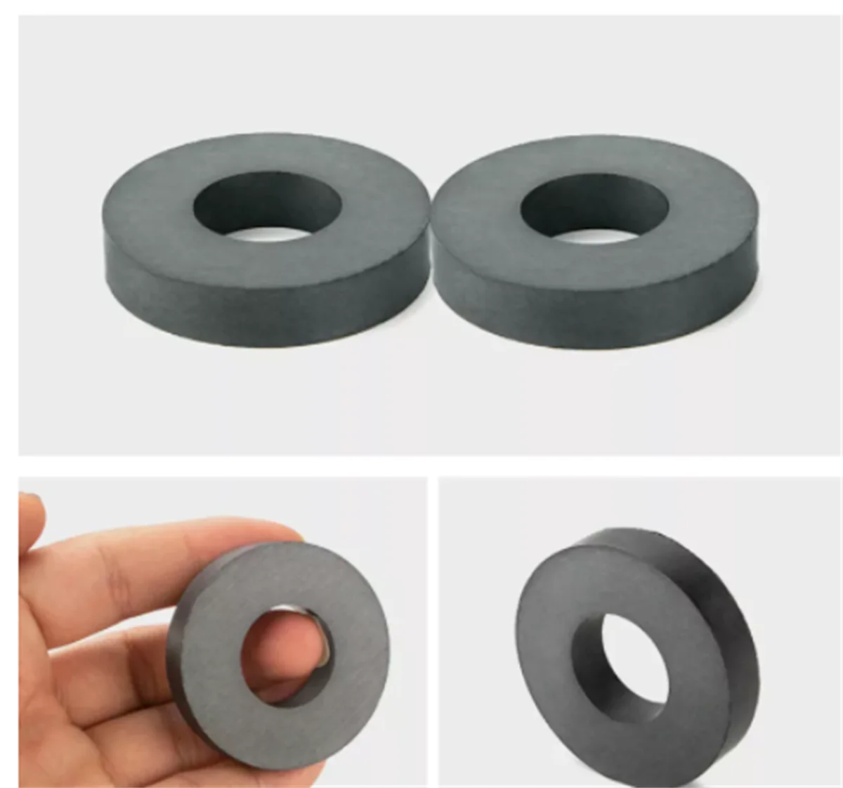 5PCS/LOT Y30 Ring Ferrite Magnet 50*10 mm Hole 22mm Permanent Magnet 50mm x 10mm Black Round Speaker 50X10 50-22x10mm