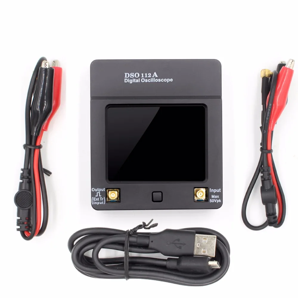 DSO112A 2MHz 5Msps TFT LCD Digital Oscilloscope Color Touch Screen Handheld Portable USB Interface with Test Clip | Инструменты