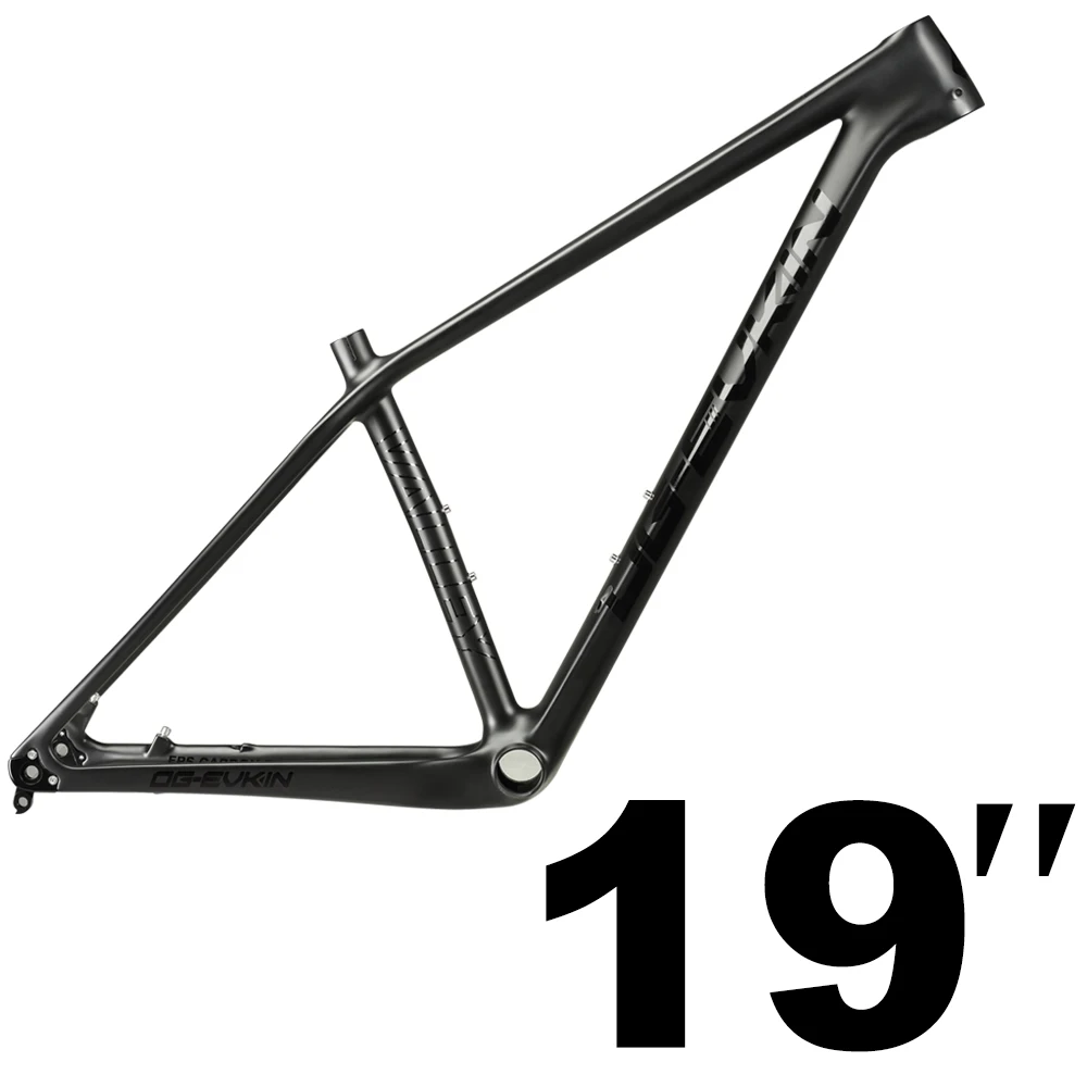 CF-052-19-L OG-EVKIN CF-052 29er MTB карбоновая велосипедная Рама 135x9 мм QR или 142x12 мм через ось дисковая рама карбоновая для горного велосипеда BB92 велосипедная Рама - Цвет: CF-052-19-L