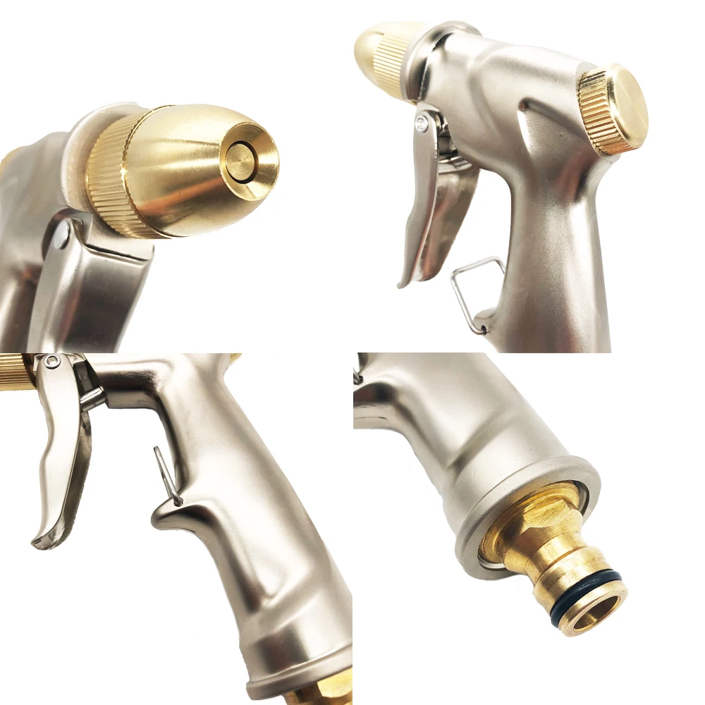 Шланг садовый с распылителем растягивающийся водяной шланг водяным пистолетом