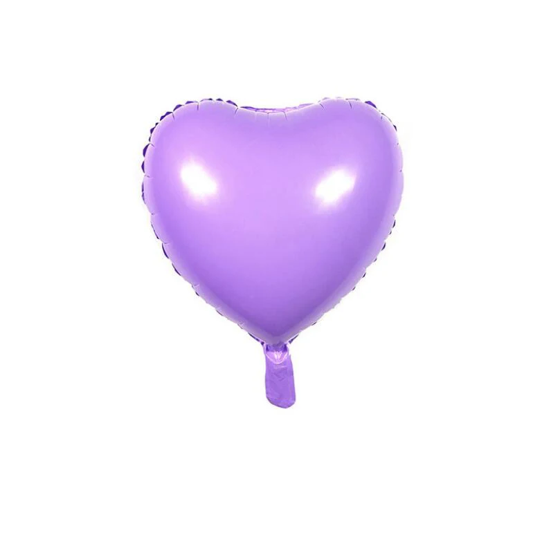 pluple Новинка, 5 шт., 18 дюймов, макарон, конфетный цвет, звезда, сердце, фольгированные фигурные шары, день рождения, вечеринка, вечеринка, девочка, свадебные украшения воздушные шары - Цвет: pluple