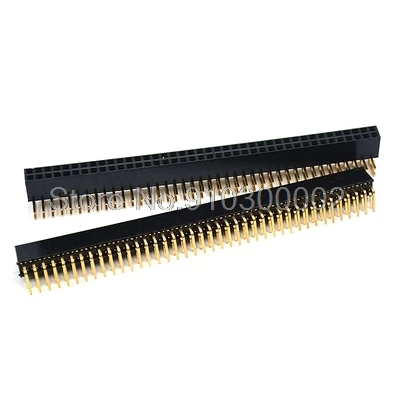 5 шт./лот 2 54 мм 2x40 Pin правый угол двухрядный штыревой женский разъем