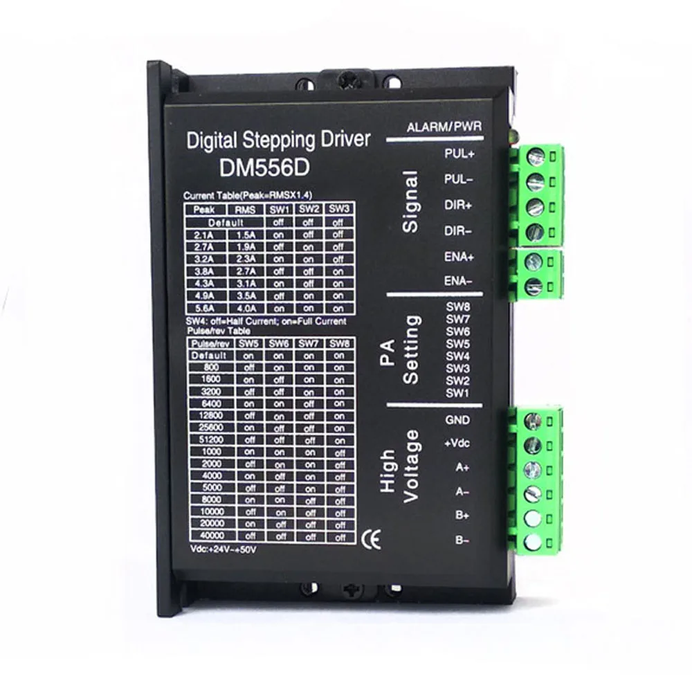 

Двухфазный шаговый двигатель DM556D, драйвер, максимальное напряжение драйвера, 200 А, ток 0-кГц, частота импульса, шаговый двигатель
