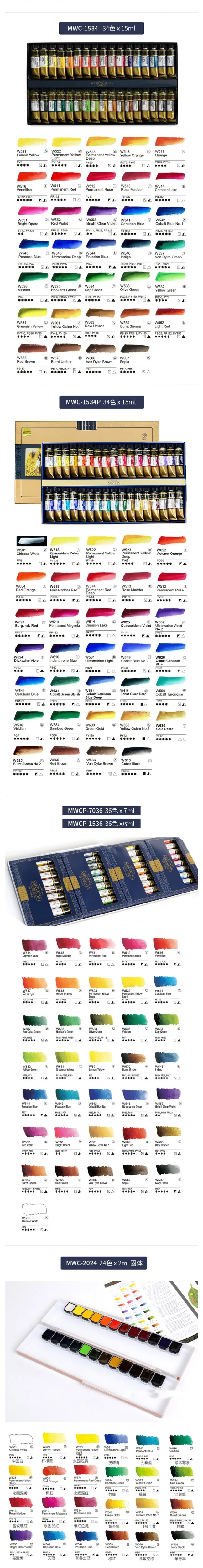 Korea Mijello Top MISSION Watercolor Paint Gold Master Class High Concentrations Nature Pigment Artist Watercolour Aquarela