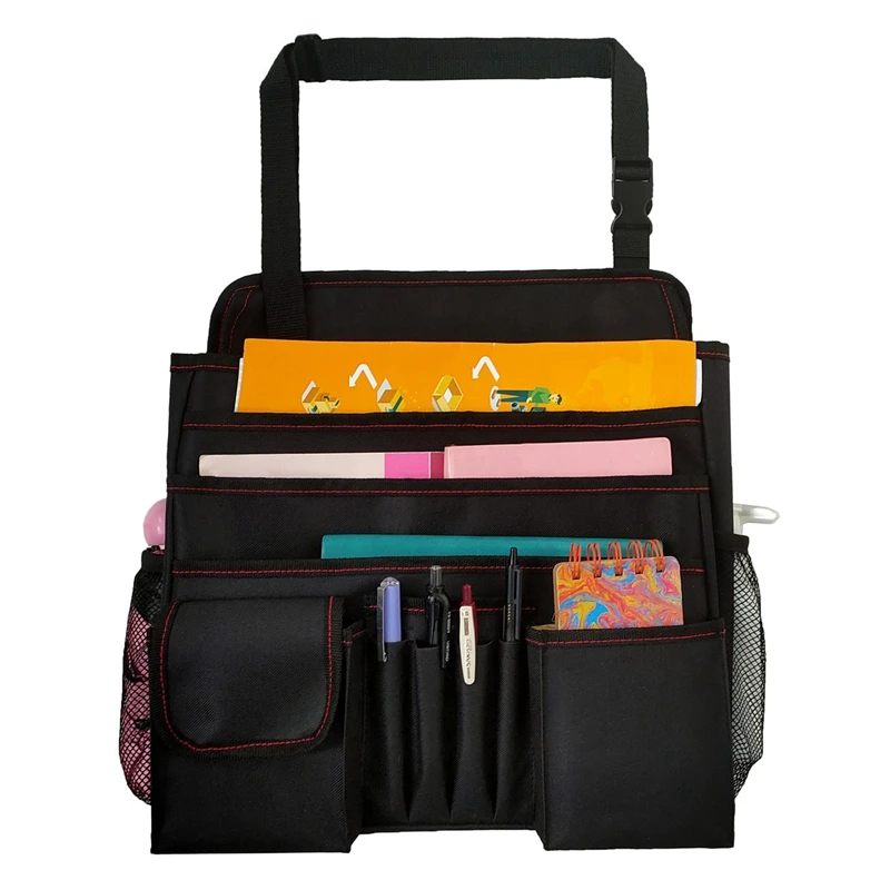 

Car Seat Back Organizer Storage Bag with Padded Sleeve for Students for Stationery Textbook Easily Handbag Messenger Bag