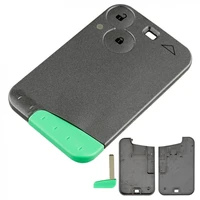 2 buttons car key card smart shell case replacement protector with insert small uncut blank blade fit for renault laguna