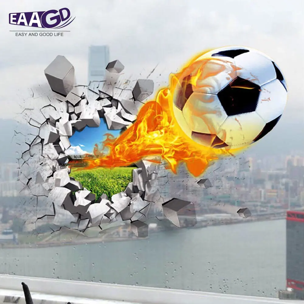 3D Shot Футбол детские наклейки на стену съемные для детской спальни