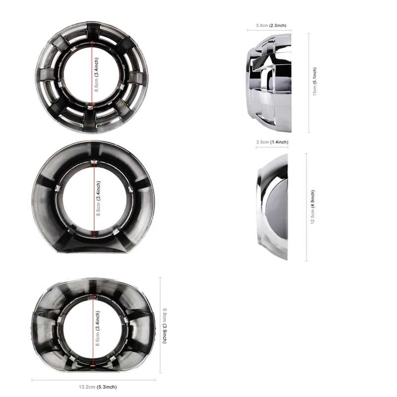 Биксенон SANVI 2 5 дюйма 3 маска для объектива прожектора со светодиодной