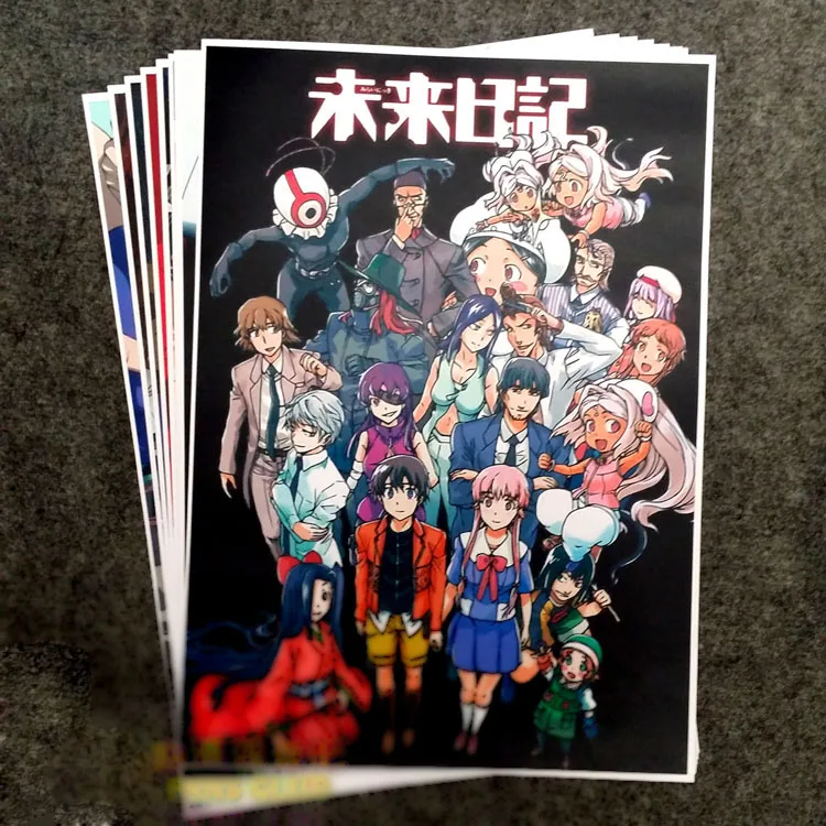 Аниме дневник будущего 42 см х 30 Мирай Ники мультяшный постер реквизит для косплея