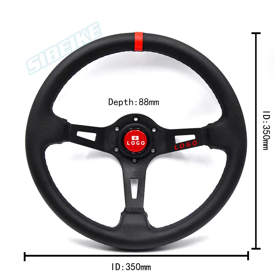 Рулевое колесо 350 мм красный Дрифт для гонок модифицированный автомобильный