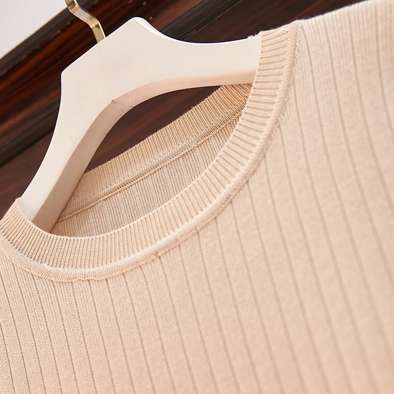 Женский костюм укороченный топ вязаный свитер комплект одежды из 2 предметов