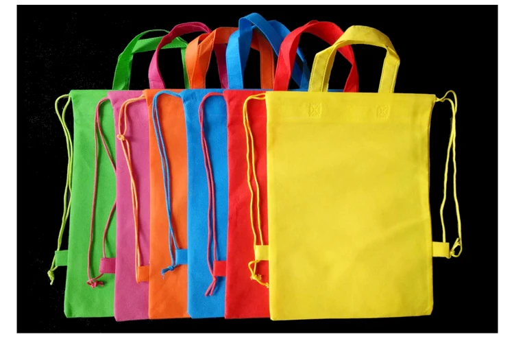 70gsm Нетканая ткань эко-шнурок сумка многоразовая Складная Экологичная для