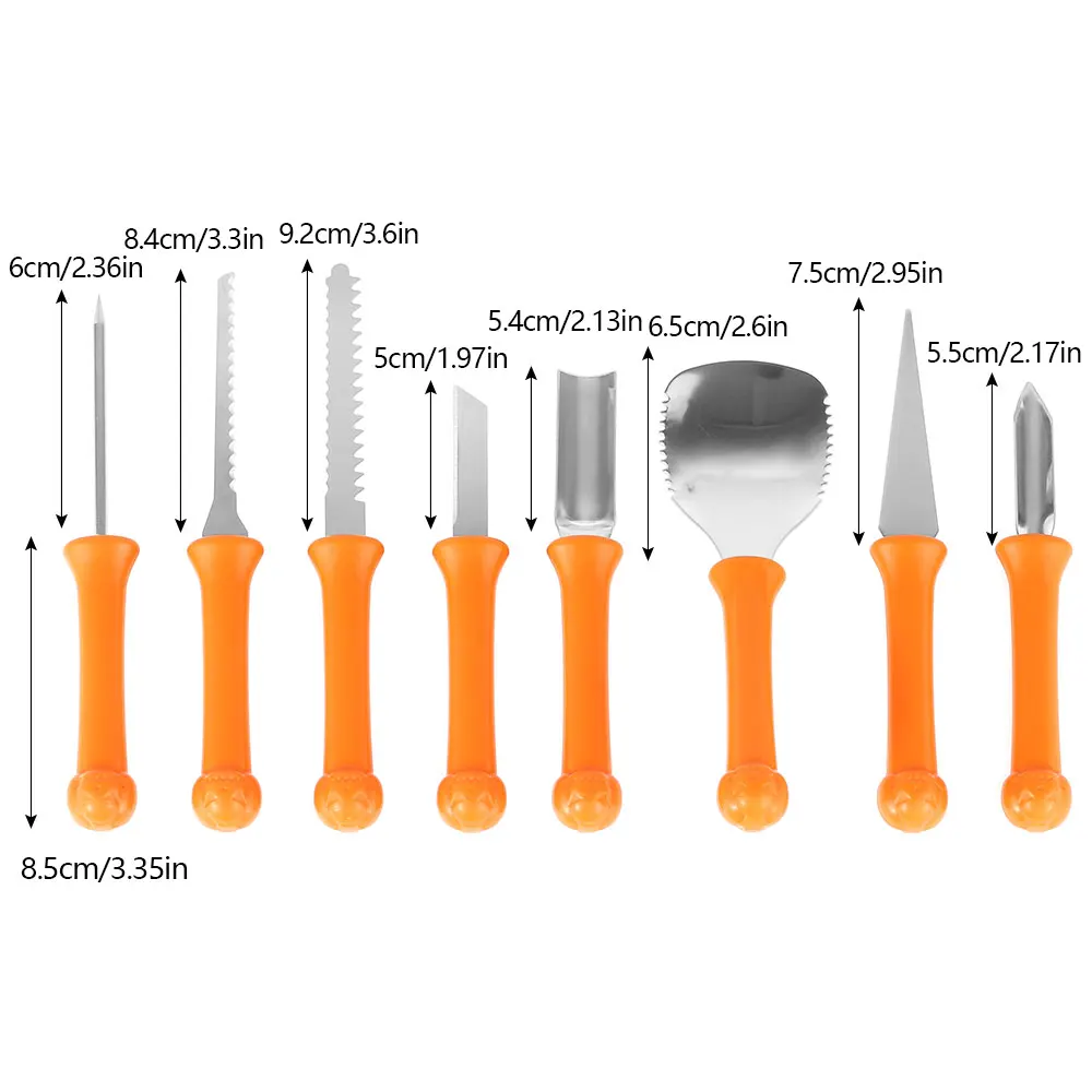 

8 Packs Halloween Pumpkin Carving Kit Stainless Steel Pumpkin Carving Tools DIY JSculpting ack-O-Lanterns