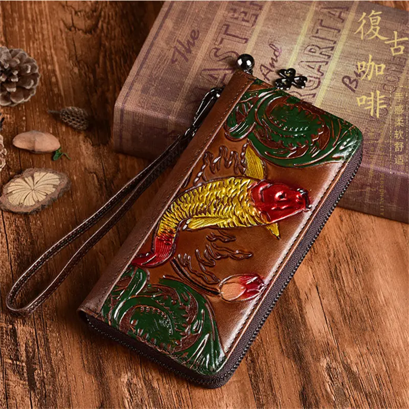 Винтажный Новый клатч Nesitu из натуральной кожи цвет зеленый/коричневый кофейный с