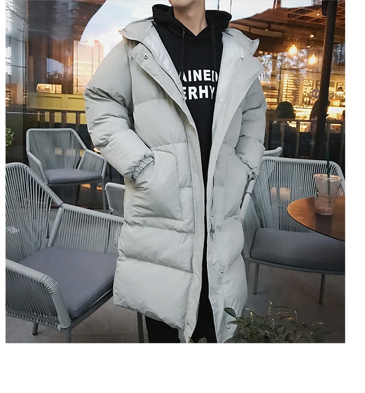 PViviYong Winter jacket men fashion male hooded coat jackets men high quality cotton Long coat men clothes bread parka 999