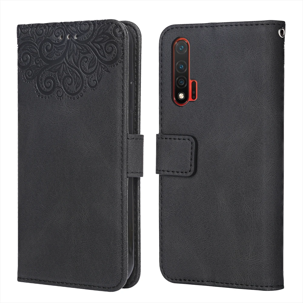 Для Huawei Nova/6 5G цветок тиснение чехол WLZ AN00 TN00 6 57 ''Wallet флип раскладный кожаный