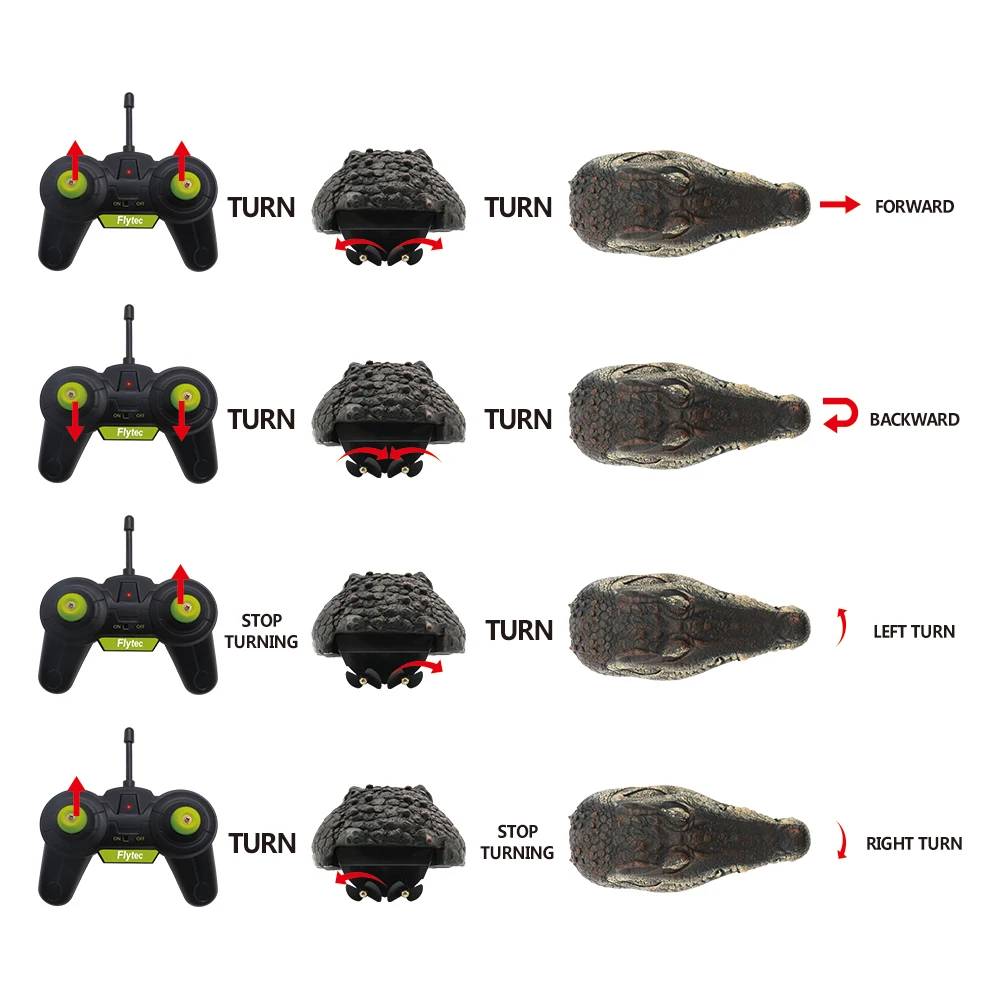 Flytec V005 2 4 GHz Моделирование RC крокодиловая лодка 12 км/ч дистанционное управление