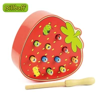 hot baby toys montessori wooden toys cute fruit strawberry apple puzzle board math game early educational toys for children gift