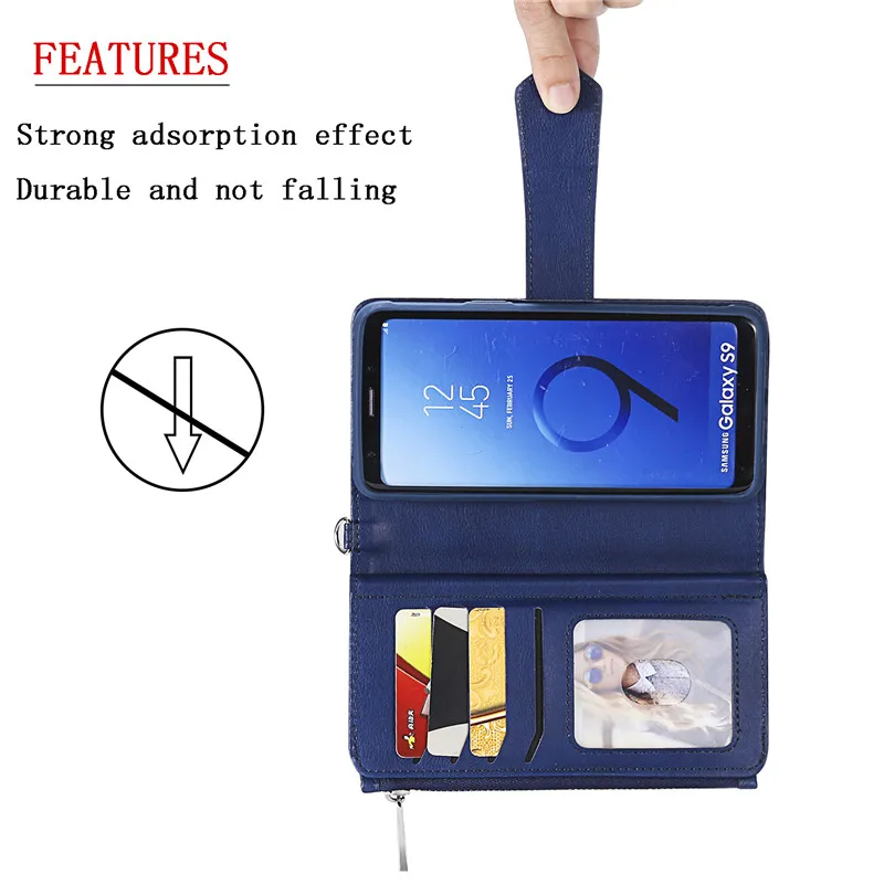 Магнитный кожаный чехол для Samsung S21 Ultra S20 FE S9 S8 S10 Plus Coque Hoesje чехол-бумажник карт Galaxy