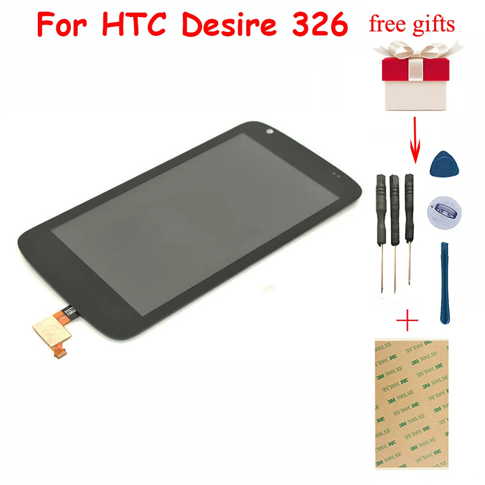 100% тест для HTC Desire 326 326G D326 сенсорный экран дигитайзер Сенсорное стекло + ЖК