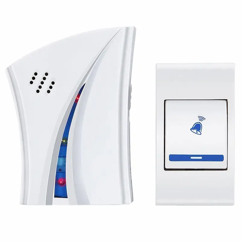 Белый пластиковый дверной звонок Звонок Электрический беспроводной 36