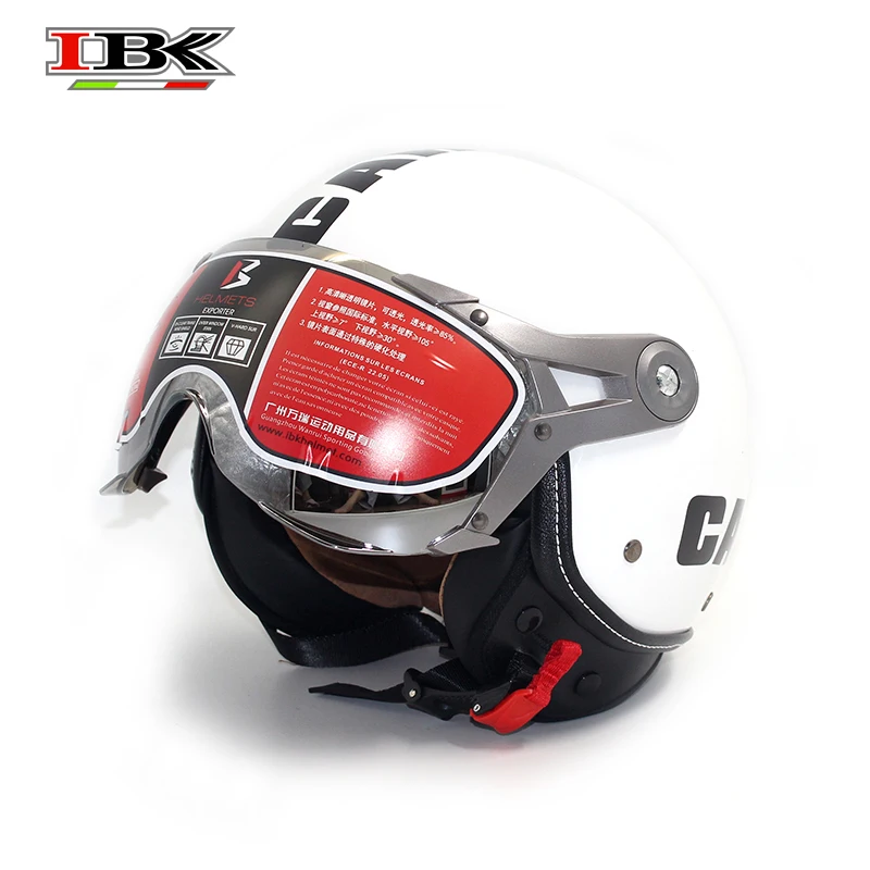 IBK мотоциклетный шлем белый женский/мужской открытый 3/4 анти УФ четырехсезонный