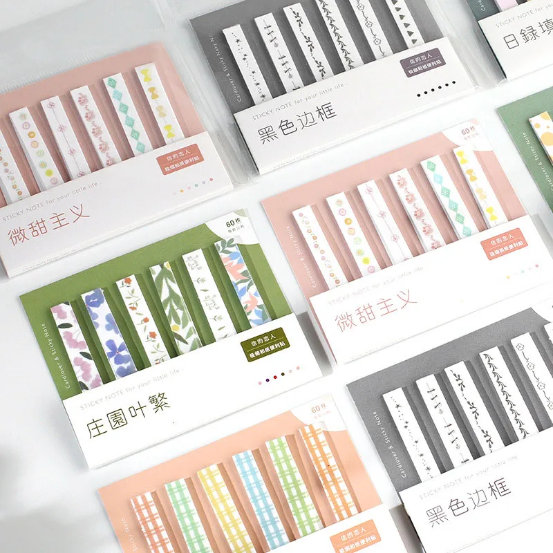 60 листов Kawaii Plant memo pad самоклеящиеся N Times Липкие заметки милый блокнот для детских