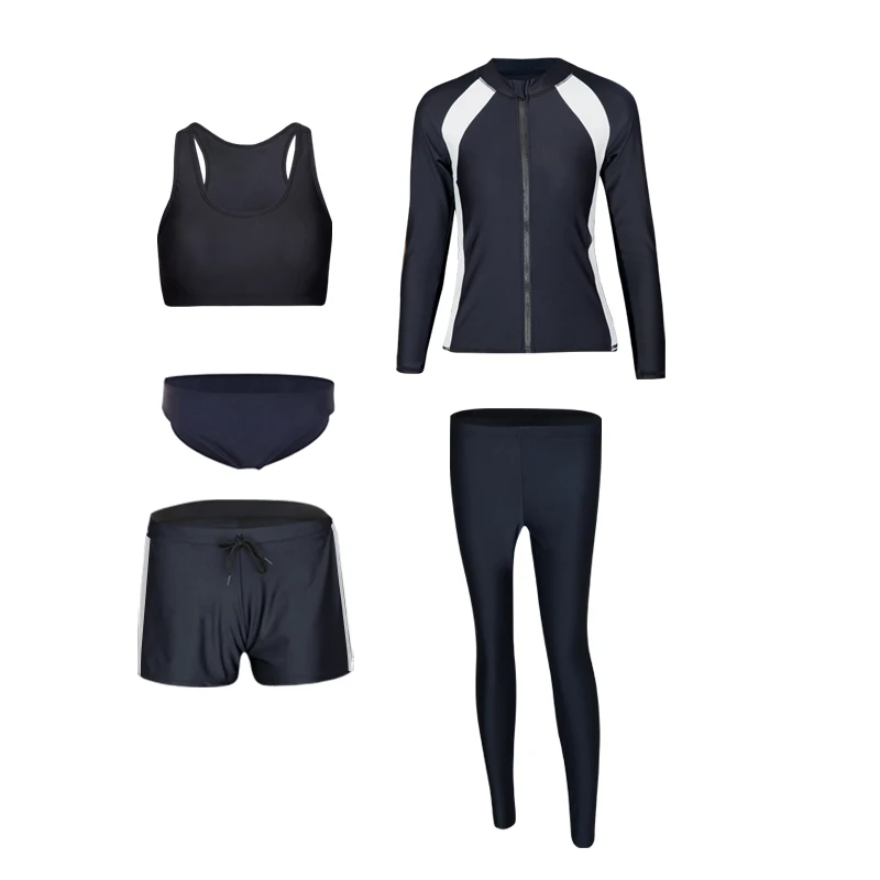 

Diving Suit Zipper Split Long-Sleeved Long Trousers Long Swimsuit Fashion Summer Sun Protection Quick-Drying Couple Men and