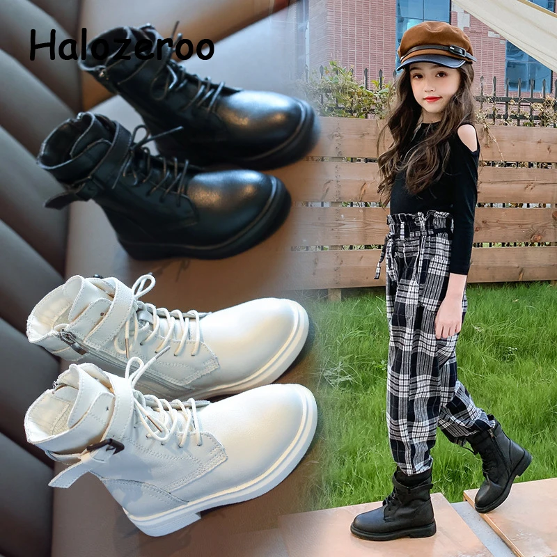 Осенние детские Ботинки Martin детская обувь из натуральной кожи ботильоны для