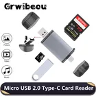 Картридер Grwibeou с Micro USB Type C на SD, Micro SD, TF