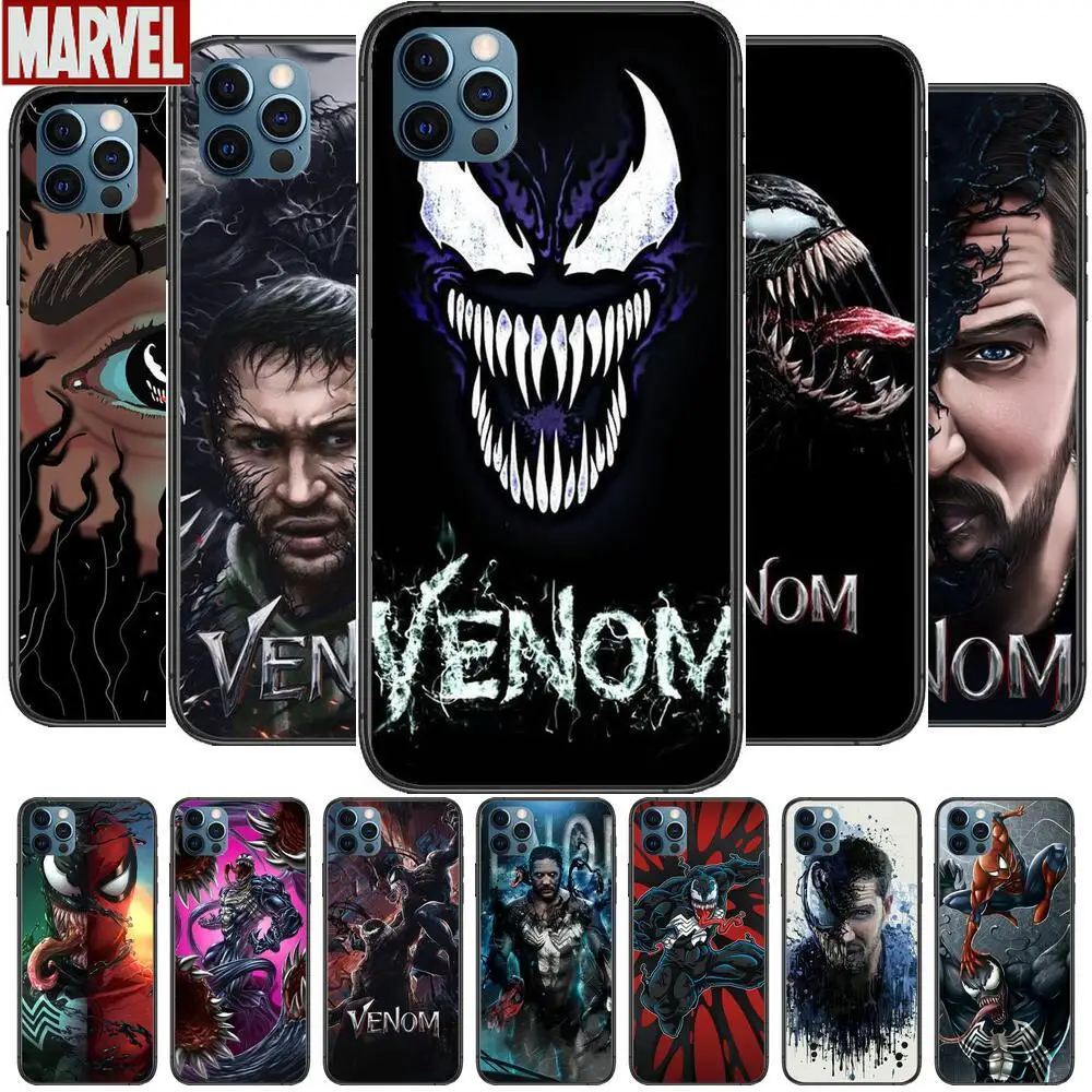 

Marvel Superhero Venom Phone Cases cover For iphone 11 Pro Max case 12 8 7 6S XR PLUS X XS SE 2020 mini mobile cell shell funda